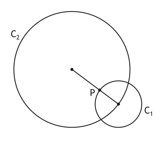 Circles C1 and C2 intersecting