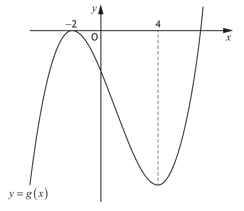Graph of cubic function g(x)