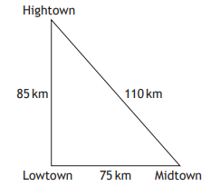 Triangle showing Lowtown, Midtown and Hightown