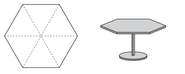 Regular hexagon with diagonals