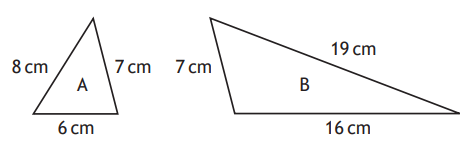 Separate triangles A and B