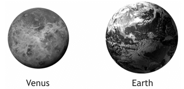 Venus and Earth