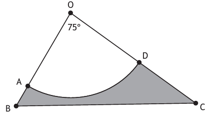 Diagram of sector and triangle
