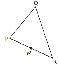 Triangle PQR vector diagram
