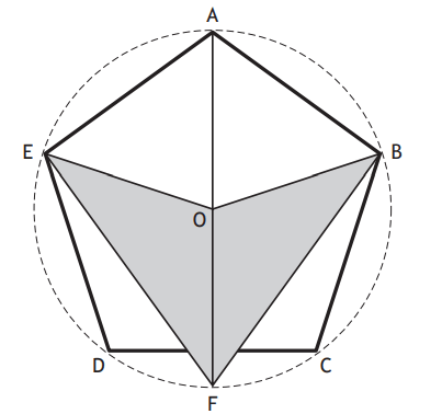 Pentagon with diameter AF added