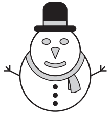 Cartoon snowman
