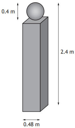 Concrete gatepost diagram