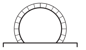 Train tunnel cross-section