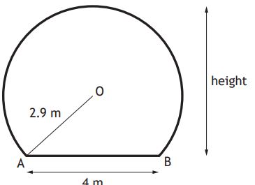 Detailed diagram of tunnel cross-section