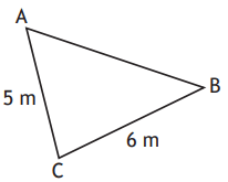 Triangle ABC with side lengths and cosine of angle C