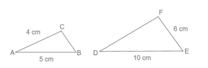 Two similar triangles ABC and DEF