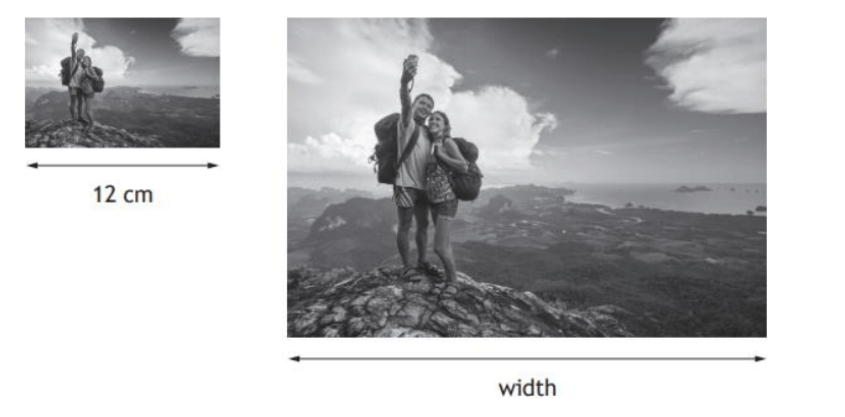 Two mathematically similar photographs
