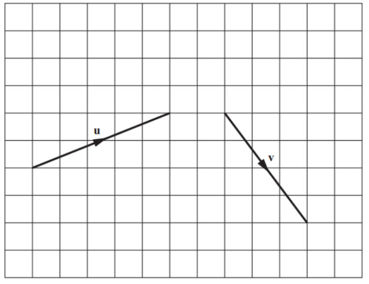 Vectors u and v on a grid