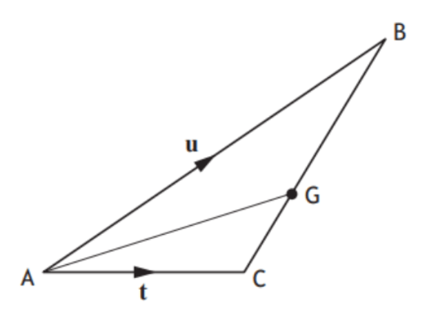 Triangle ABC with point G