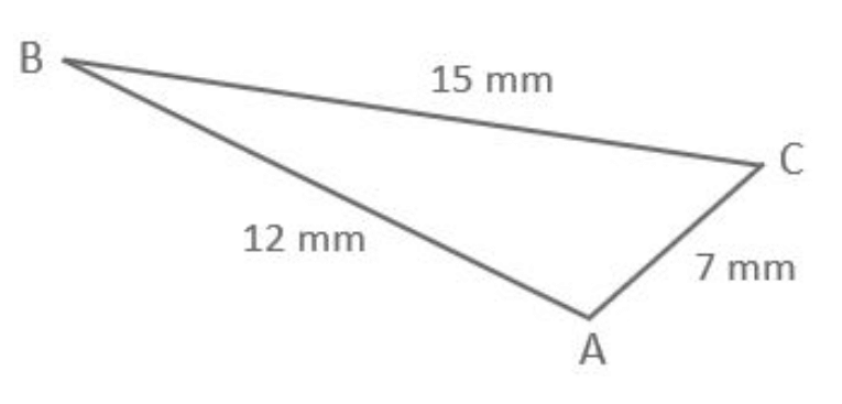 Triangle ABC with side lengths