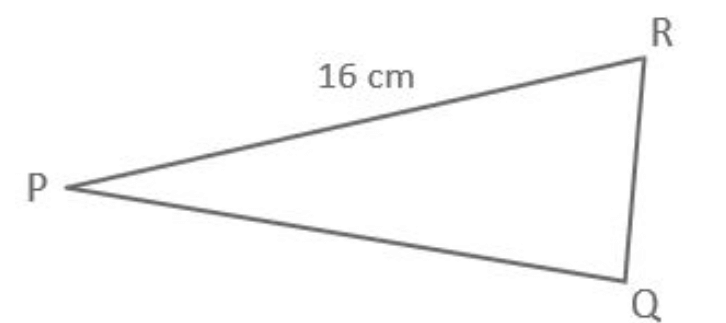 Triangle PQR with side PR, sin Q, and sin R
