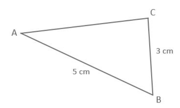 Triangle ABC with side lengths and sine of angle B